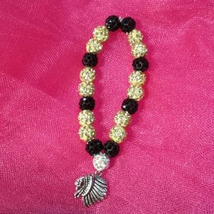 Indian Chief Southwest Charm Sparkle bling bracele